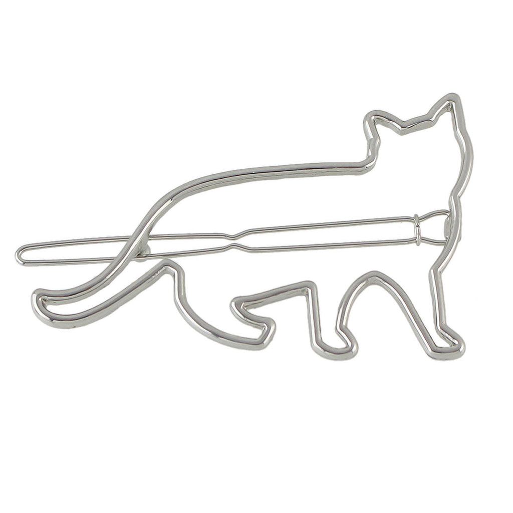 Hair Accessories Minimalist Gold Silver Metal Cat Hairgrips Hair Clips Hairpin-1